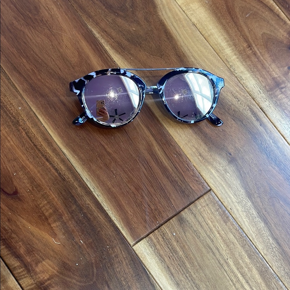 LOFT Black and White Patterned Sunglasses